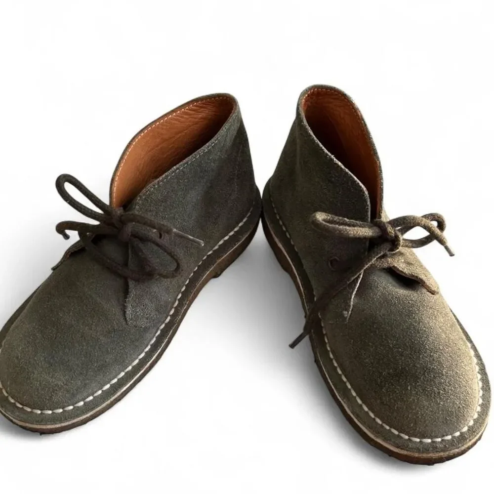 Kid's Green Suede Chukka Boots, Size 12/12.5 (30)